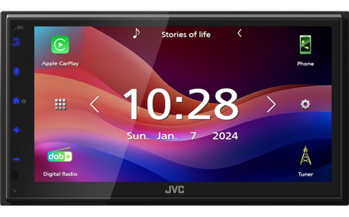 JVC KW-M595DBT Zwart