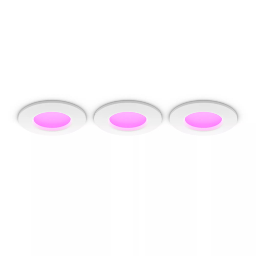 Philips Hue Inbouwspot Slim 3-Pack - White and Color - 90mm - Wit