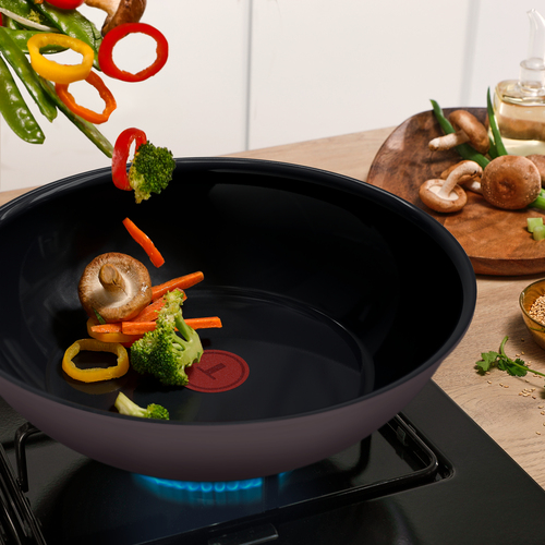 Tefal Ceramic Control Grey wokpan 28 cm