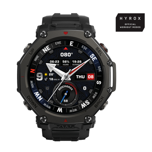 Amazfit T-Rex 3 Pro Smartwatch 48 mm Cool Black Militaire kwaliteit Outdoor sport