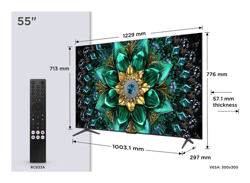TCL 55Q6C – 55 inch – 4K Mini-LED – 144Hz Smart TV
