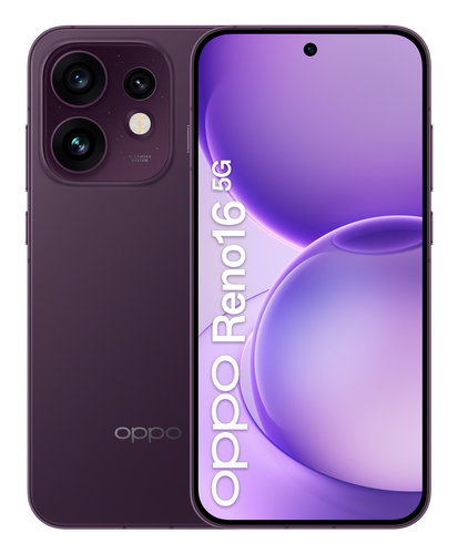 OPPO Reno16 5G 512 GB/8 GB Paars Zwart