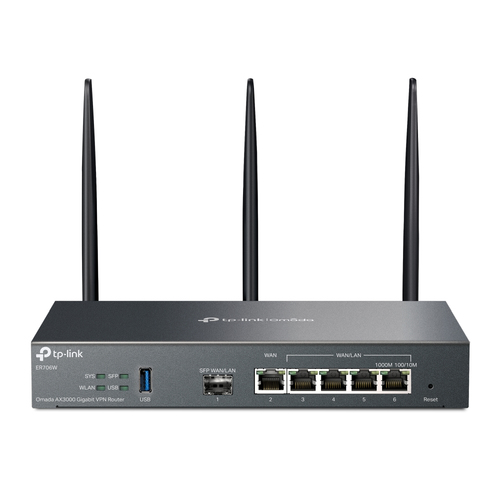 TP-Link Omada ER706W draadloze router gigabit-ethernet dual-band (2,4 GHz / 5 GHz) zwart