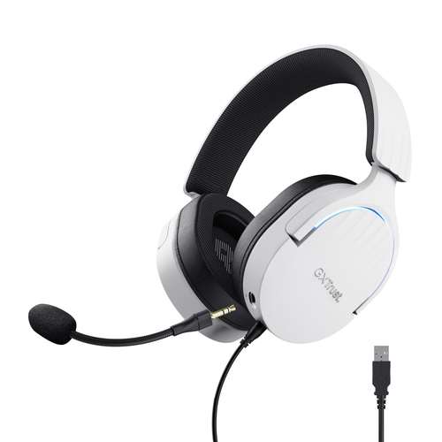 Trust GXT 490 FAYZO Headset Bedrade Hoofdband Gaming USB Type-A Wit