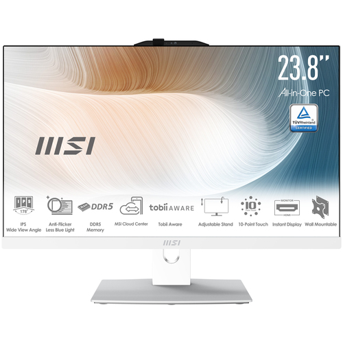 MSI Modern AM242TP 1M-1229EU alles-in-één pc/werkstation Intel Core 3 100U 60,5 cm