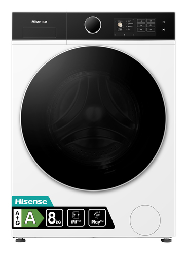 Hisense WF5I8043BWF vrijstaande wasmachine