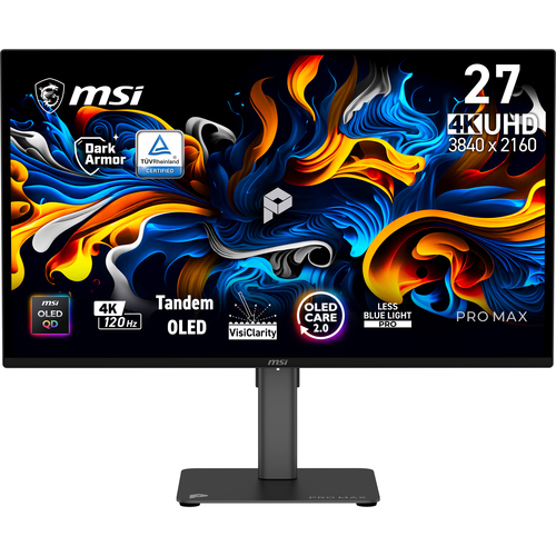 MSI Pro MAX 271UPX12G 27" 4K UHD 120 Hz QD-OLED creator monitor