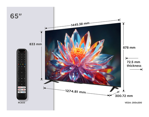 TCL 65T6C – 65 inch – 4K QLED – 120Hz Smart TV