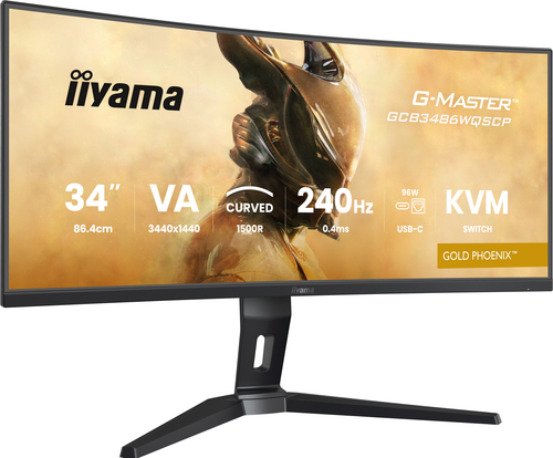 iiyama G-MASTER GCB3486WQSCP-B1 Gold Phoenix gebogen monitor