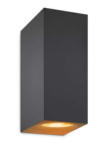 WiZ Connected WiZ Up and Down Wandlamp - Wit en Gekleurd Licht - zwart