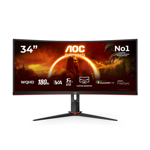 AOC CU34G2XP/BK Curved
