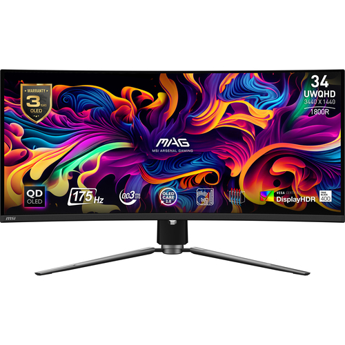 MSI MAG 341CQP QD-OLED-monitor 86,4 cm (34") 3440 x 1440 pixels ultrabreed Quad HD